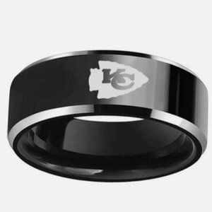 Kansas City Chiefs Stainless Steel Band Ring